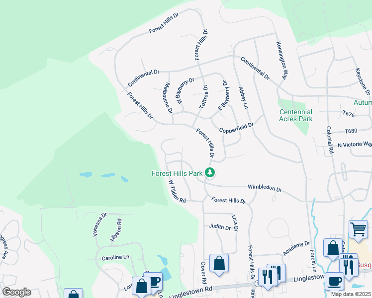 map of restaurants, bars, coffee shops, grocery stores, and more near 4094 Greystone Drive in Harrisburg