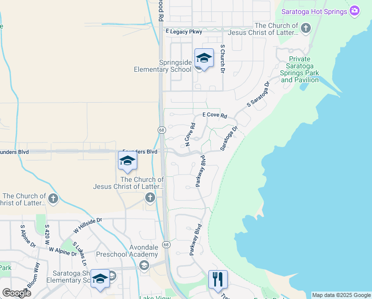 map of restaurants, bars, coffee shops, grocery stores, and more near 969 Cove Road in Saratoga Springs