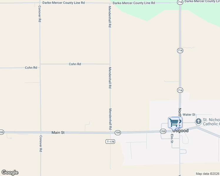 map of restaurants, bars, coffee shops, grocery stores, and more near Township Highway T-178 in Darke County
