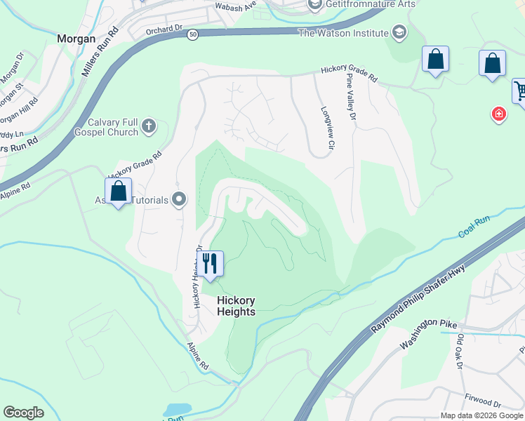 map of restaurants, bars, coffee shops, grocery stores, and more near 258 Hickory Heights Drive in Bridgeville