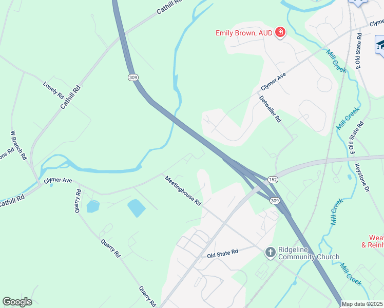 map of restaurants, bars, coffee shops, grocery stores, and more near 2920 Clymer Avenue in Telford