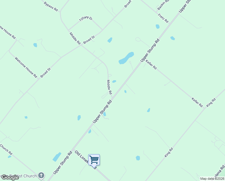 map of restaurants, bars, coffee shops, grocery stores, and more near 1608 Upper Stump Road in Perkasie