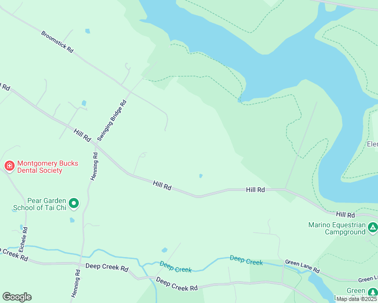map of restaurants, bars, coffee shops, grocery stores, and more near 2585 Hill Road in Green Lane