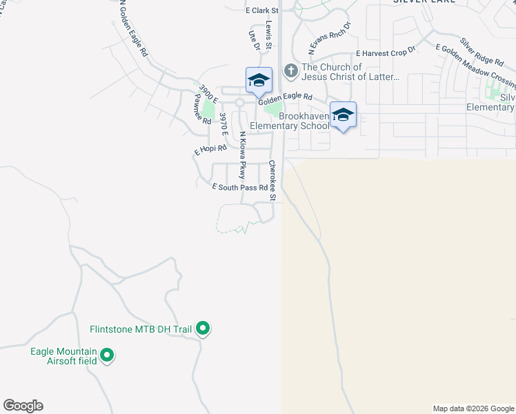 map of restaurants, bars, coffee shops, grocery stores, and more near 4065 East Yakima Way in Eagle Mountain
