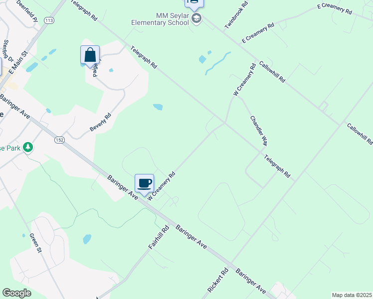 map of restaurants, bars, coffee shops, grocery stores, and more near 126 West Creamery Road in Perkasie