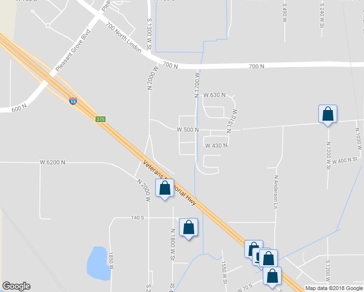 map of restaurants, bars, coffee shops, grocery stores, and more near 1777 West 450 North in Lindon