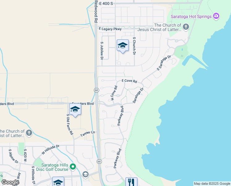 map of restaurants, bars, coffee shops, grocery stores, and more near 100 Teal Road in Saratoga Springs