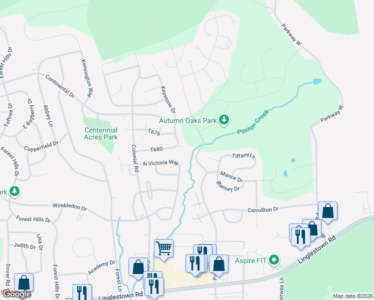 map of restaurants, bars, coffee shops, grocery stores, and more near 4327 Georgia Ct in Harrisburg