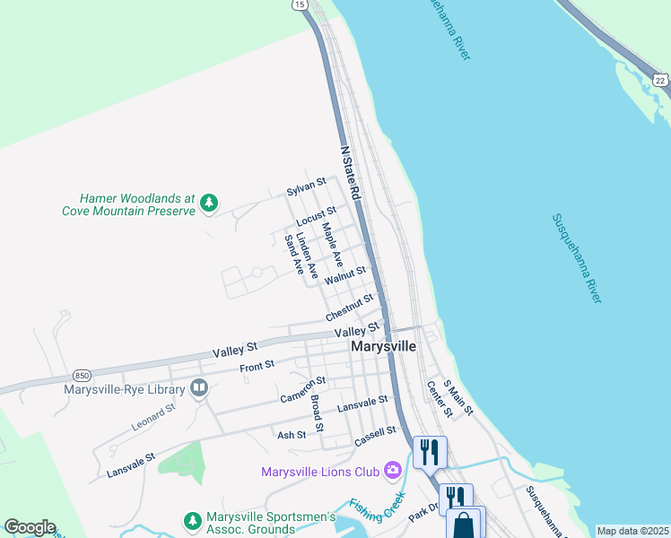 map of restaurants, bars, coffee shops, grocery stores, and more near 306 Maple Ave in Marysville