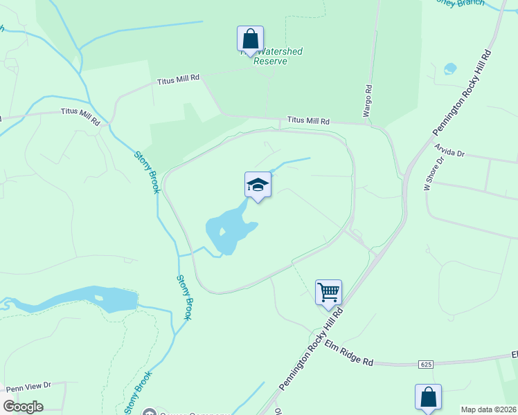 map of restaurants, bars, coffee shops, grocery stores, and more near 311 Pennington Rocky Hill Road in Pennington