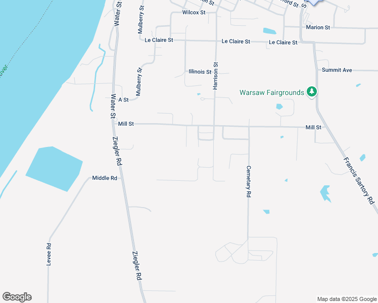 map of restaurants, bars, coffee shops, grocery stores, and more near 4 Windy Court in Warsaw