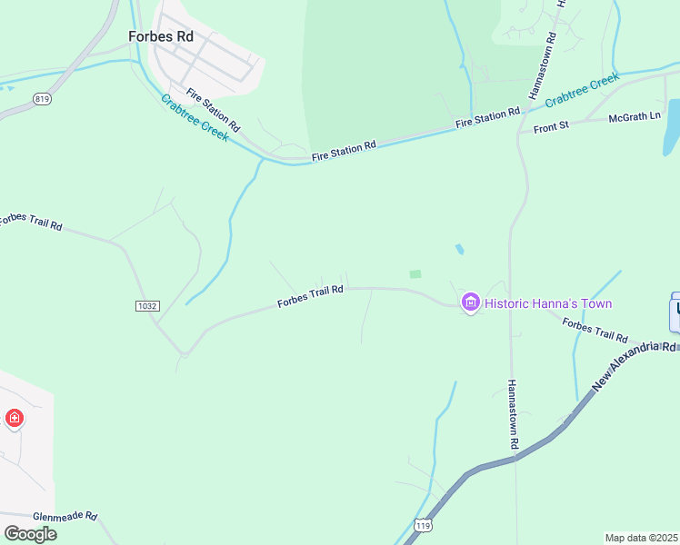 map of restaurants, bars, coffee shops, grocery stores, and more near 751 Forbes Trail Road in Greensburg