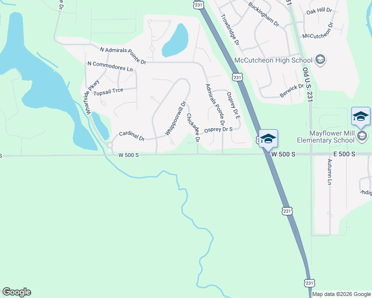map of restaurants, bars, coffee shops, grocery stores, and more near 20 Chickadee Ct in Lafayette