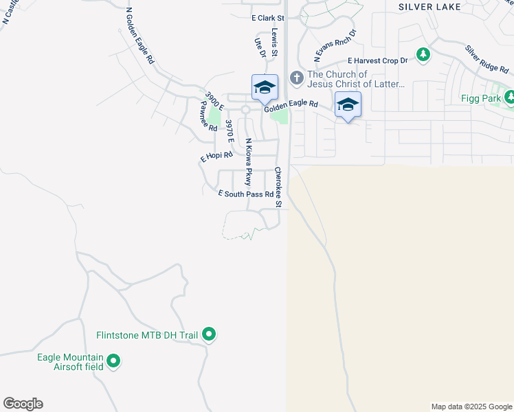 map of restaurants, bars, coffee shops, grocery stores, and more near 4065 East Yakima Way in Eagle Mountain