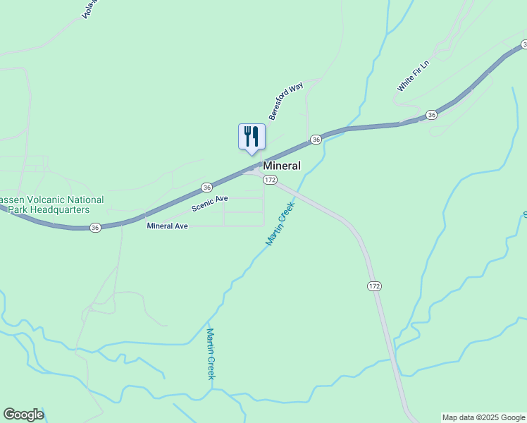 map of restaurants, bars, coffee shops, grocery stores, and more near 38290 Battle Creek Avenue in Mineral