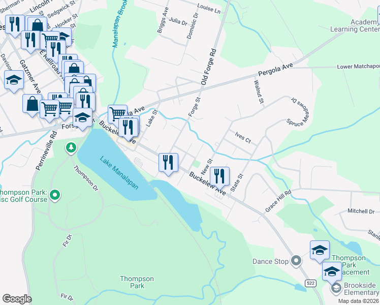 map of restaurants, bars, coffee shops, grocery stores, and more near 4 Michael Street in Jamesburg