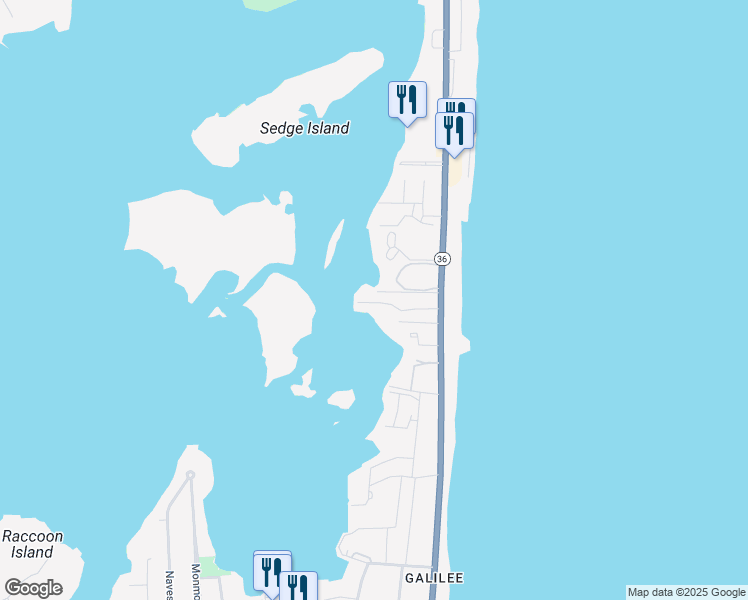 map of restaurants, bars, coffee shops, grocery stores, and more near 15 Riverview Road in Monmouth Beach
