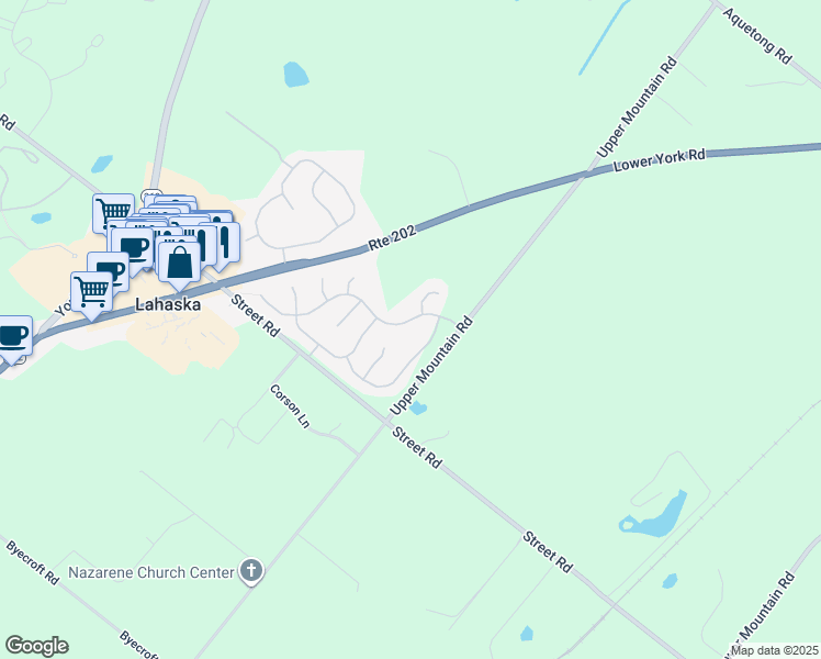 map of restaurants, bars, coffee shops, grocery stores, and more near 509 Clydesdale Drive in New Hope