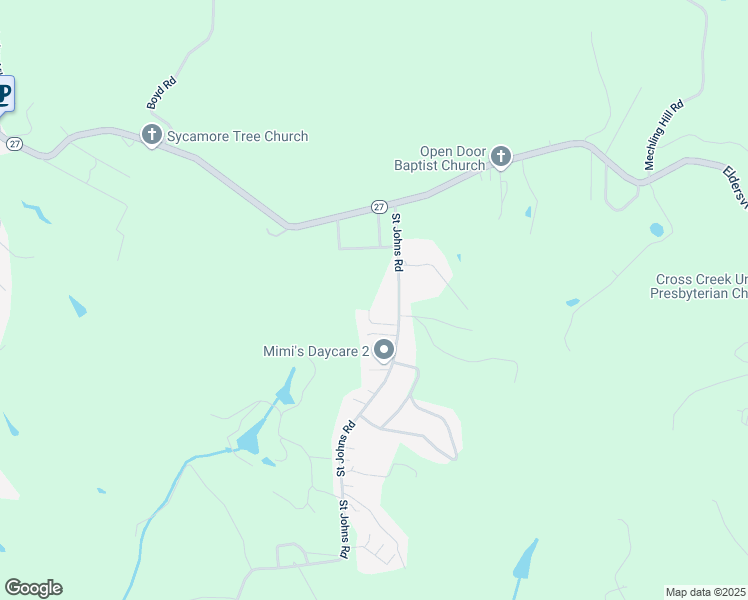 map of restaurants, bars, coffee shops, grocery stores, and more near 3147 Saint Johns Road in Colliers