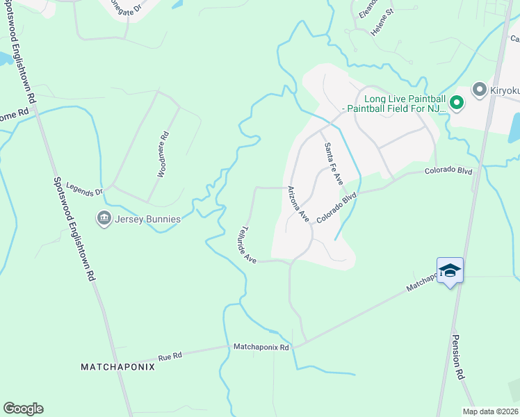map of restaurants, bars, coffee shops, grocery stores, and more near 22 Yellowstone Drive in Old Bridge