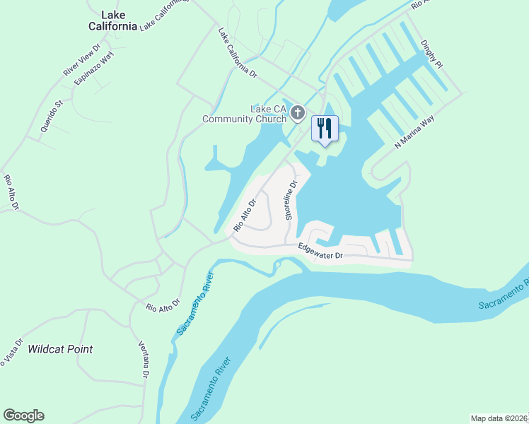 map of restaurants, bars, coffee shops, grocery stores, and more near 18994 Compass Drive in Cottonwood