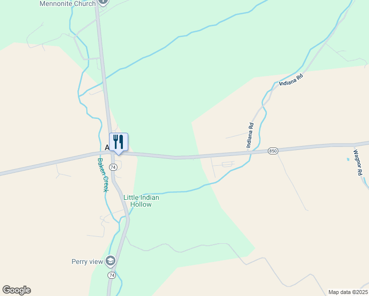 map of restaurants, bars, coffee shops, grocery stores, and more near 1651 Landisburg Rd in Landisburg