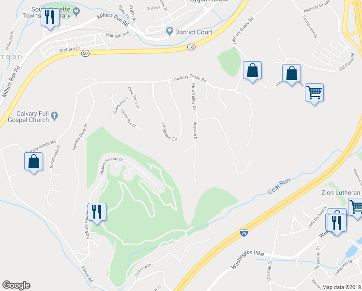 map of restaurants, bars, coffee shops, grocery stores, and more near 506 Cypress Court in Bridgeville