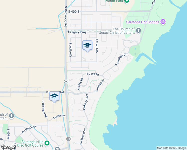 map of restaurants, bars, coffee shops, grocery stores, and more near 174 East Cove Road in Saratoga Springs