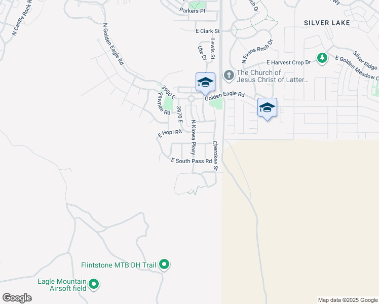 map of restaurants, bars, coffee shops, grocery stores, and more near 6935 North Kiowa Parkway in Eagle Mountain