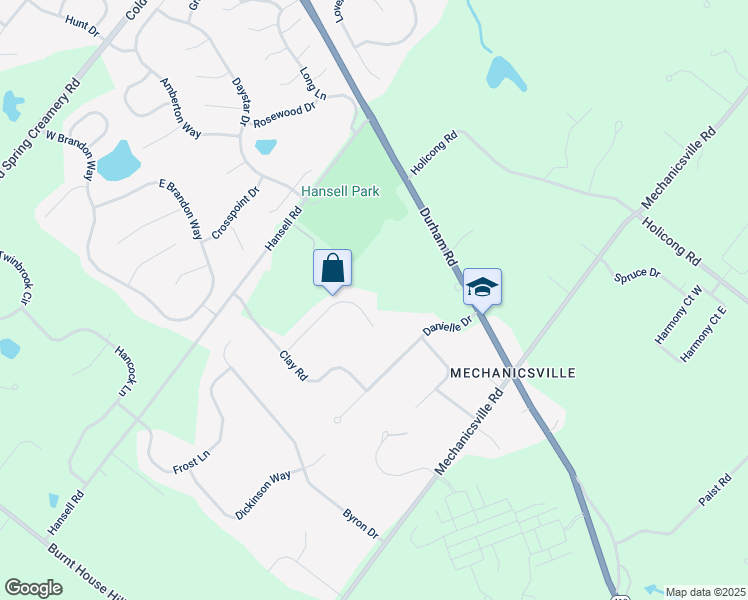 map of restaurants, bars, coffee shops, grocery stores, and more near 4924 Hunt Field Drive in Doylestown