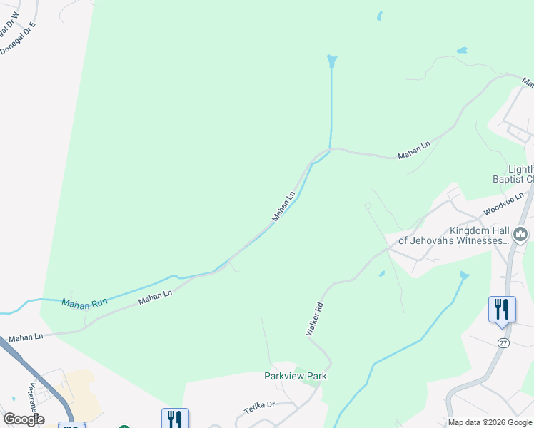 map of restaurants, bars, coffee shops, grocery stores, and more near 249 Mahan Ln in Follansbee