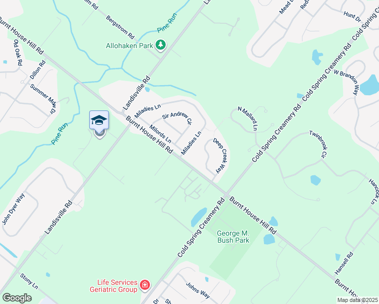 map of restaurants, bars, coffee shops, grocery stores, and more near 4157 Miladies Lane in Doylestown