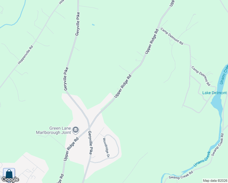 map of restaurants, bars, coffee shops, grocery stores, and more near 5816 Upper Ridge Road in Pennsburg