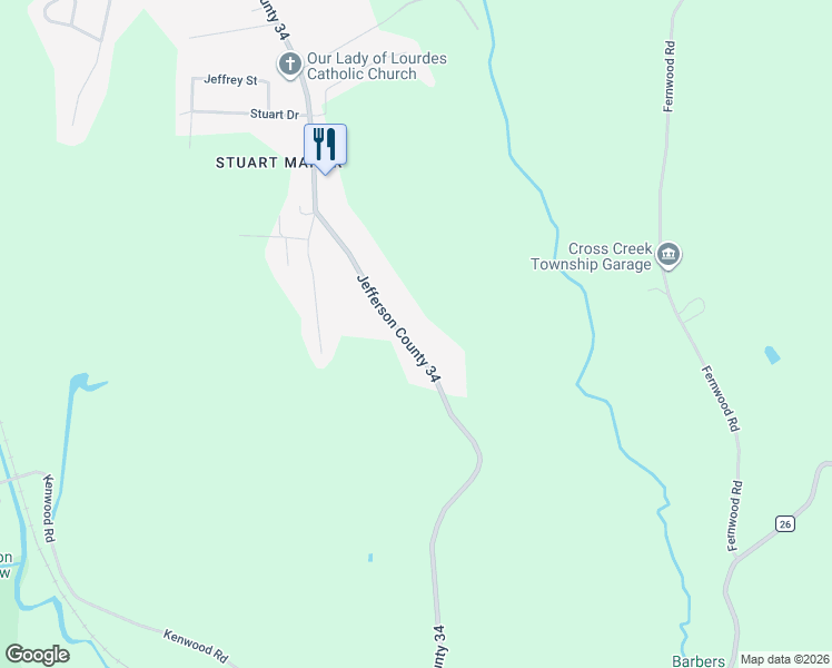 map of restaurants, bars, coffee shops, grocery stores, and more near 2072 Bantam Ridge Road in Steubenville