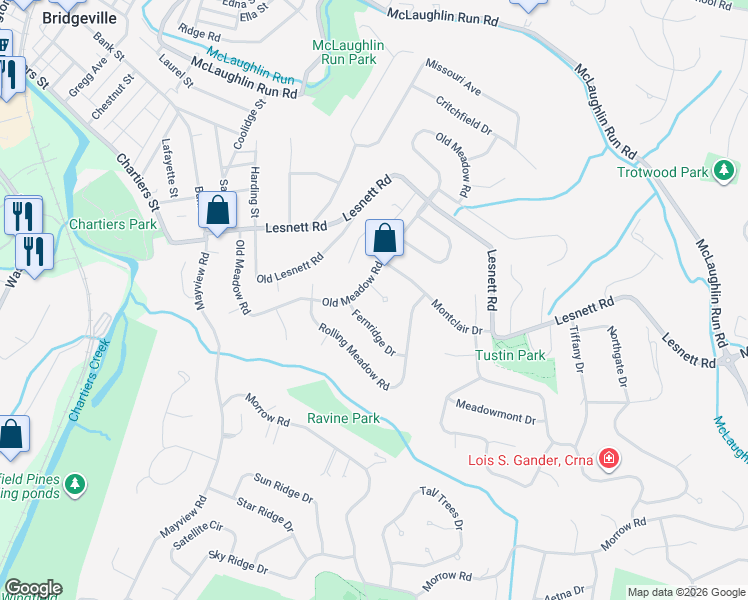 map of restaurants, bars, coffee shops, grocery stores, and more near 1228 Firston Circle in Pittsburgh