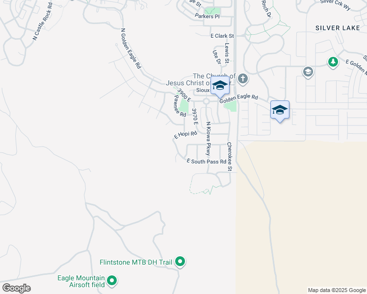 map of restaurants, bars, coffee shops, grocery stores, and more near 6967 Comanche Street in Eagle Mountain