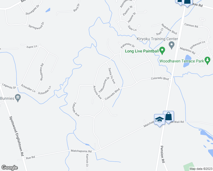 map of restaurants, bars, coffee shops, grocery stores, and more near 11 Yellowstone Drive in Old Bridge
