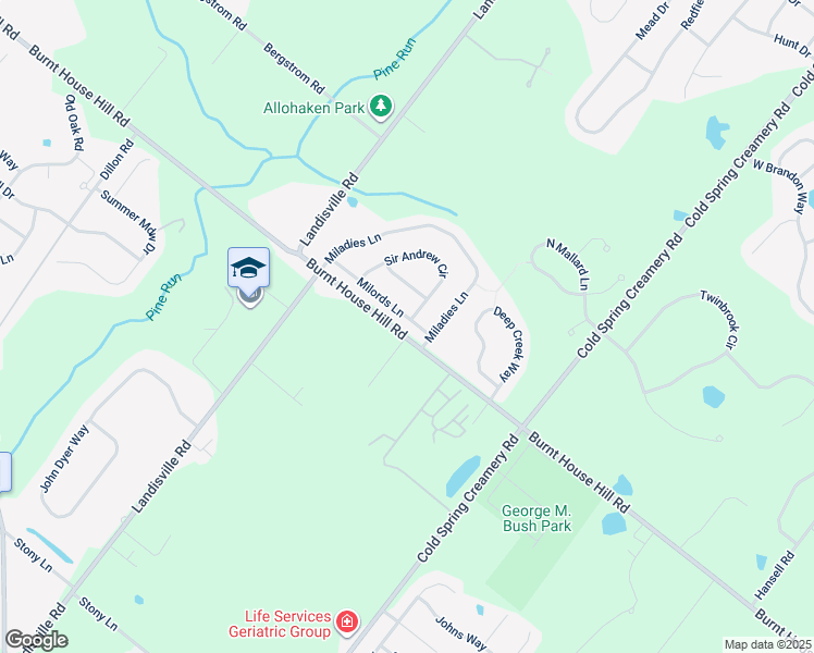 map of restaurants, bars, coffee shops, grocery stores, and more near 4164 Milords Lane in Doylestown