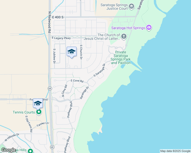 map of restaurants, bars, coffee shops, grocery stores, and more near 812 South Saratoga Drive in Saratoga Springs