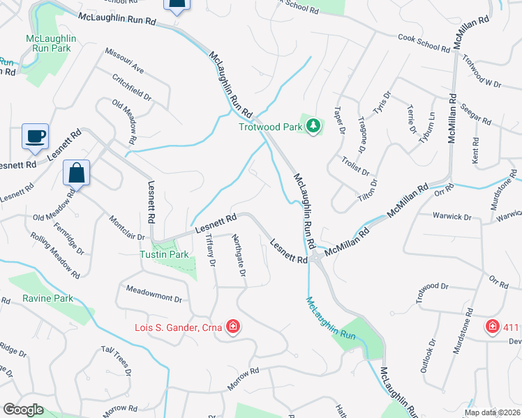 map of restaurants, bars, coffee shops, grocery stores, and more near 1553 Pineview Drive in Pittsburgh