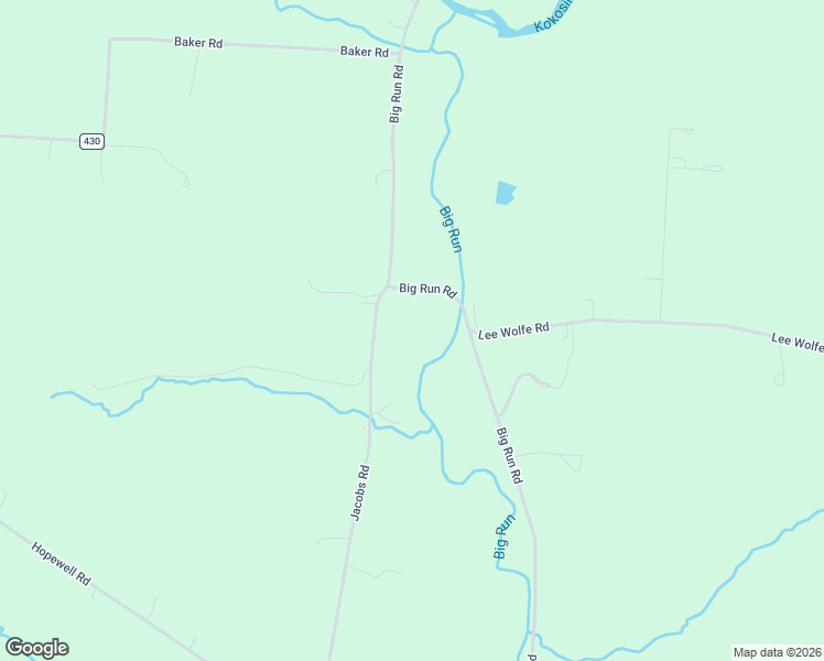 map of restaurants, bars, coffee shops, grocery stores, and more near 8100 Jacobs Road in Gambier