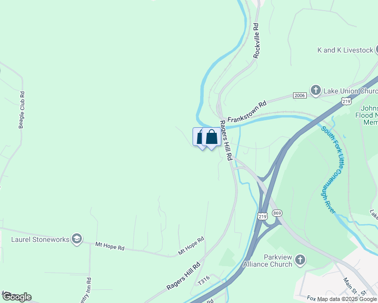 map of restaurants, bars, coffee shops, grocery stores, and more near in South Fork