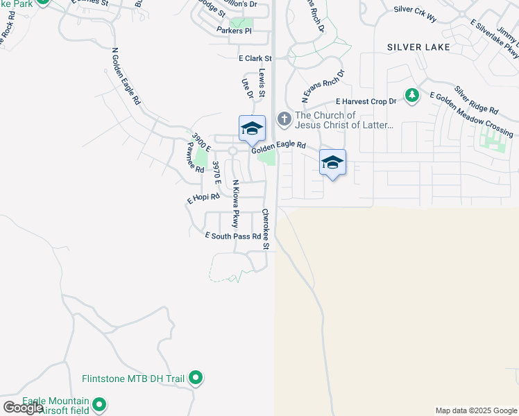 map of restaurants, bars, coffee shops, grocery stores, and more near 4115 Comanche Street in Eagle Mountain