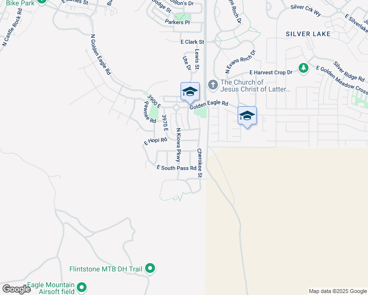 map of restaurants, bars, coffee shops, grocery stores, and more near 4065 Comanche Street in Eagle Mountain