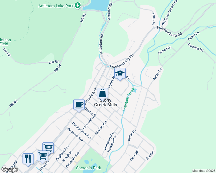 map of restaurants, bars, coffee shops, grocery stores, and more near 174 Taft Avenue in Reading