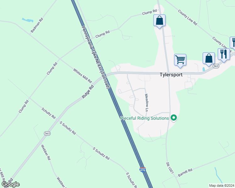 map of restaurants, bars, coffee shops, grocery stores, and more near 37 Rosy Ridge Court in Telford