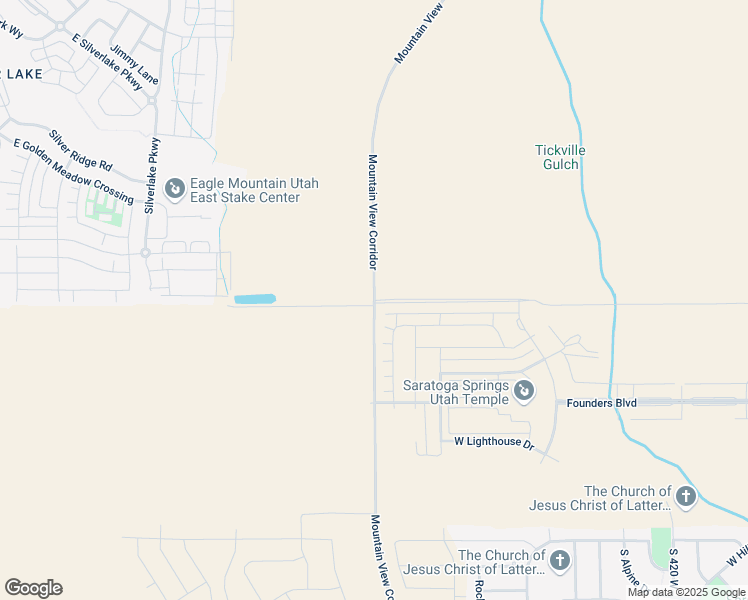 map of restaurants, bars, coffee shops, grocery stores, and more near Mountain View Corridor in Saratoga Springs