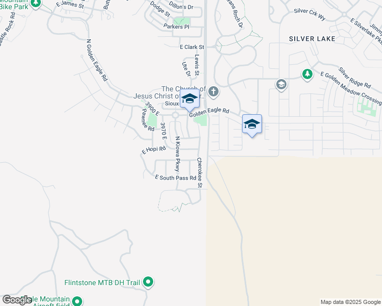 map of restaurants, bars, coffee shops, grocery stores, and more near 4096 East Mohican Drive in Eagle Mountain