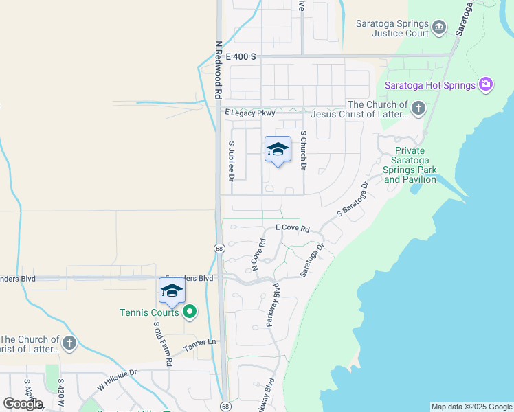 map of restaurants, bars, coffee shops, grocery stores, and more near 108 East Paradise Court in Saratoga Springs
