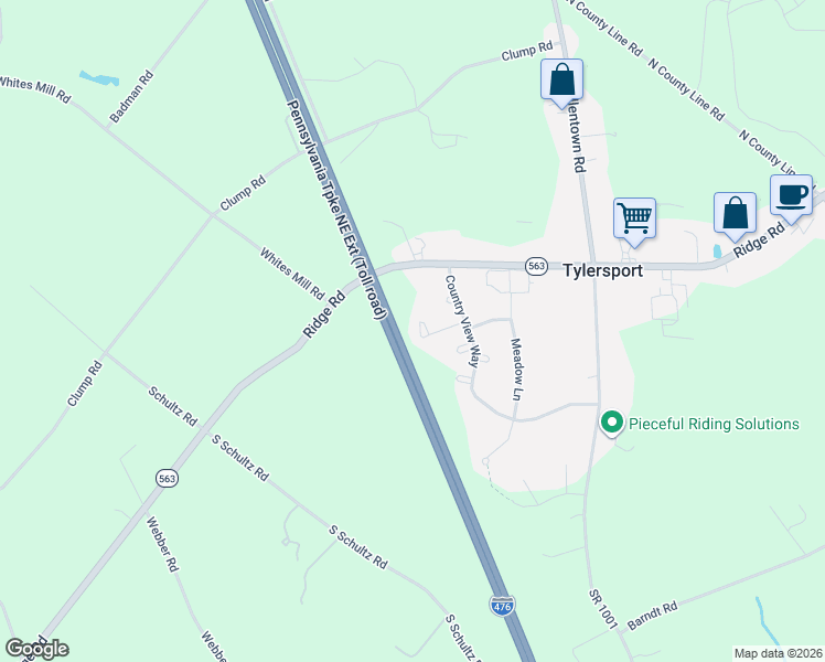 map of restaurants, bars, coffee shops, grocery stores, and more near 35 Rosy Ridge Court in Telford